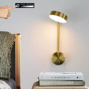 Arandela Moderna Com Dimmer LED Dourada 9W Bivolt
