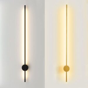 Arandela Linear Led | Kawaii 80 cm | Preta, Dourada ou Branca