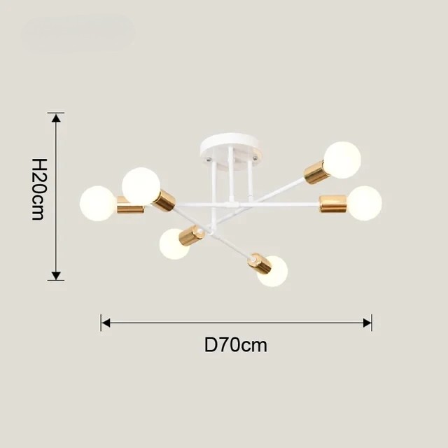 Lustre Sputnik Moderno 6 Lâmpadas 127/220v – Chega Rápido