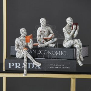 Estatuetas em Resina Humanoides Leitura