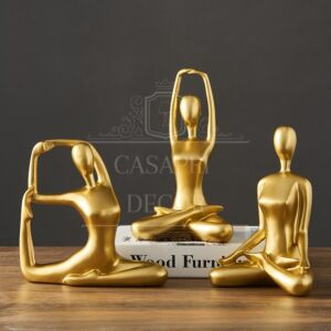 Esculturas Yoga Dourada