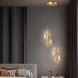 Pendente Bander Duplo 10w | Dourada ou Preta | 3 tons de iluminação