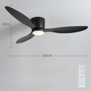 Ventilador de Teto Moderno Luden Com Controle Remoto – Chega Rápido