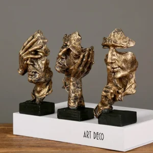Estatuetas Faces Arte Moderna | 3 Peças
