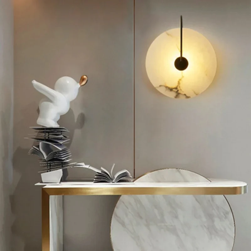 Arandela Moderna Pedra de Mármore | LED – Chega Rápido