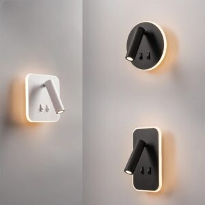 Arandela Para Leitura - 3W/10W - Preta e Branco