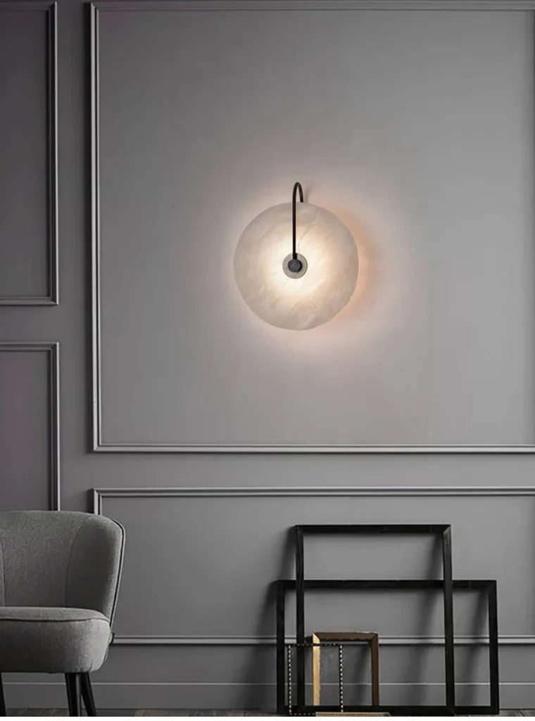 Arandela Moderna Pedra de Mármore | LED – Chega Rápido
