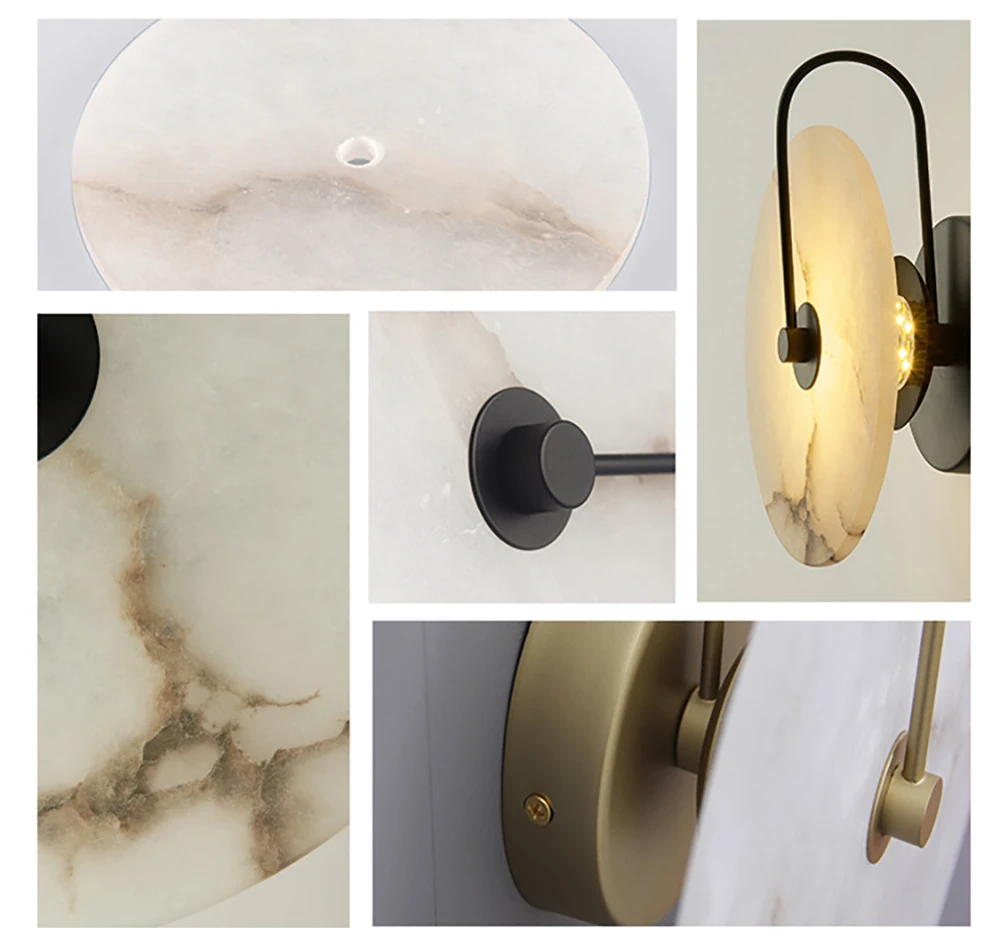 Arandela Moderna Pedra de Mármore | LED – Chega Rápido