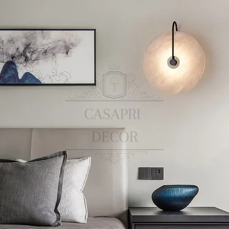 Arandela Moderna Pedra de Mármore | LED – Chega Rápido