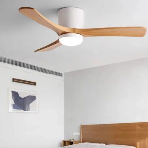 Ventilador de Teto Moderno BreezeWood | Pás de Madeira Maciça