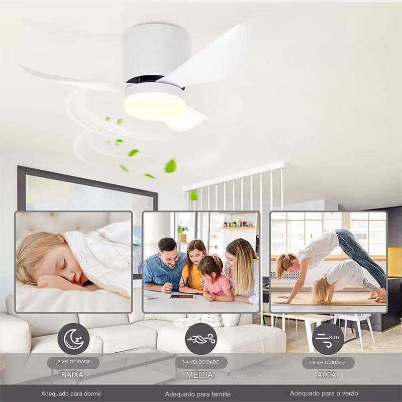 Ventilador de Teto Moderno Luden Light