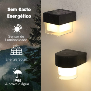 Arandela Externa Glas Solar de Parede