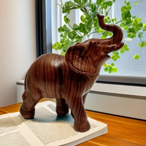 Escultura de Elefante em Resina – Coleção Wildlife (1 Peça)
