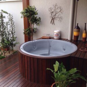 Eco Spa Premium: Banheira de Hidromassagem Portátil com Aquecimento e Jatos de Hidromassagem Ouro Fino