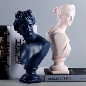 Estatueta Busto Clássico David/Vênus 31cm em Resina