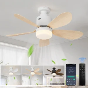 Ventilador de Teto LED Brisa Compacta E27 com Controle Remoto
