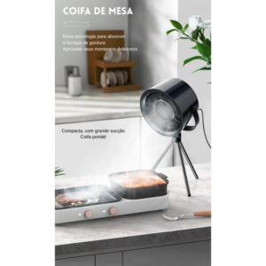 Coifa de Mesa Portátil USB com 3 Velocidades